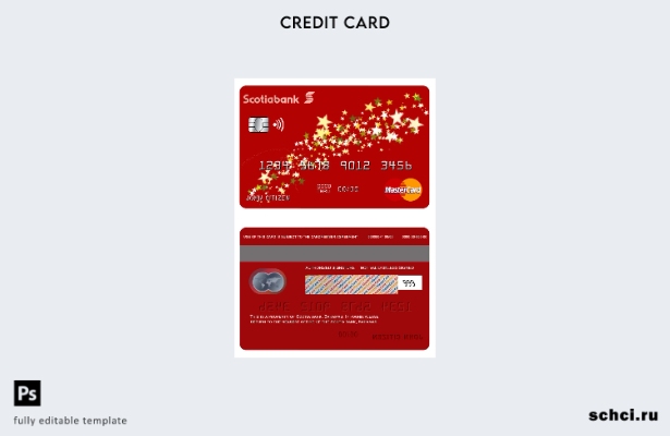 цифровая загрузка шаблона карты Mastercard банка Багамские острова Шотландия